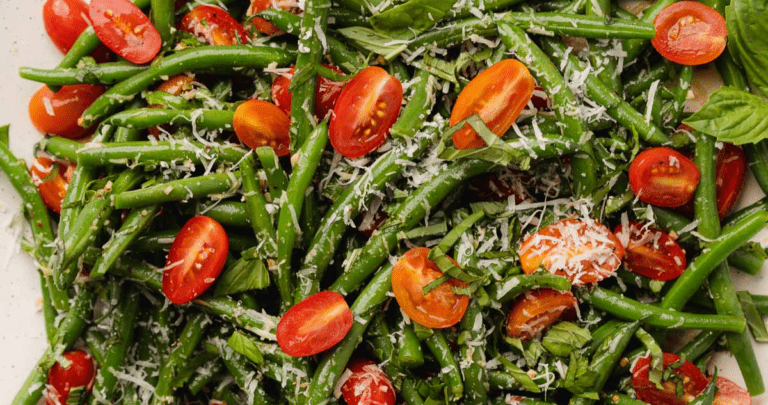 Italian Green bean salad with tomatoes and fresh lemon