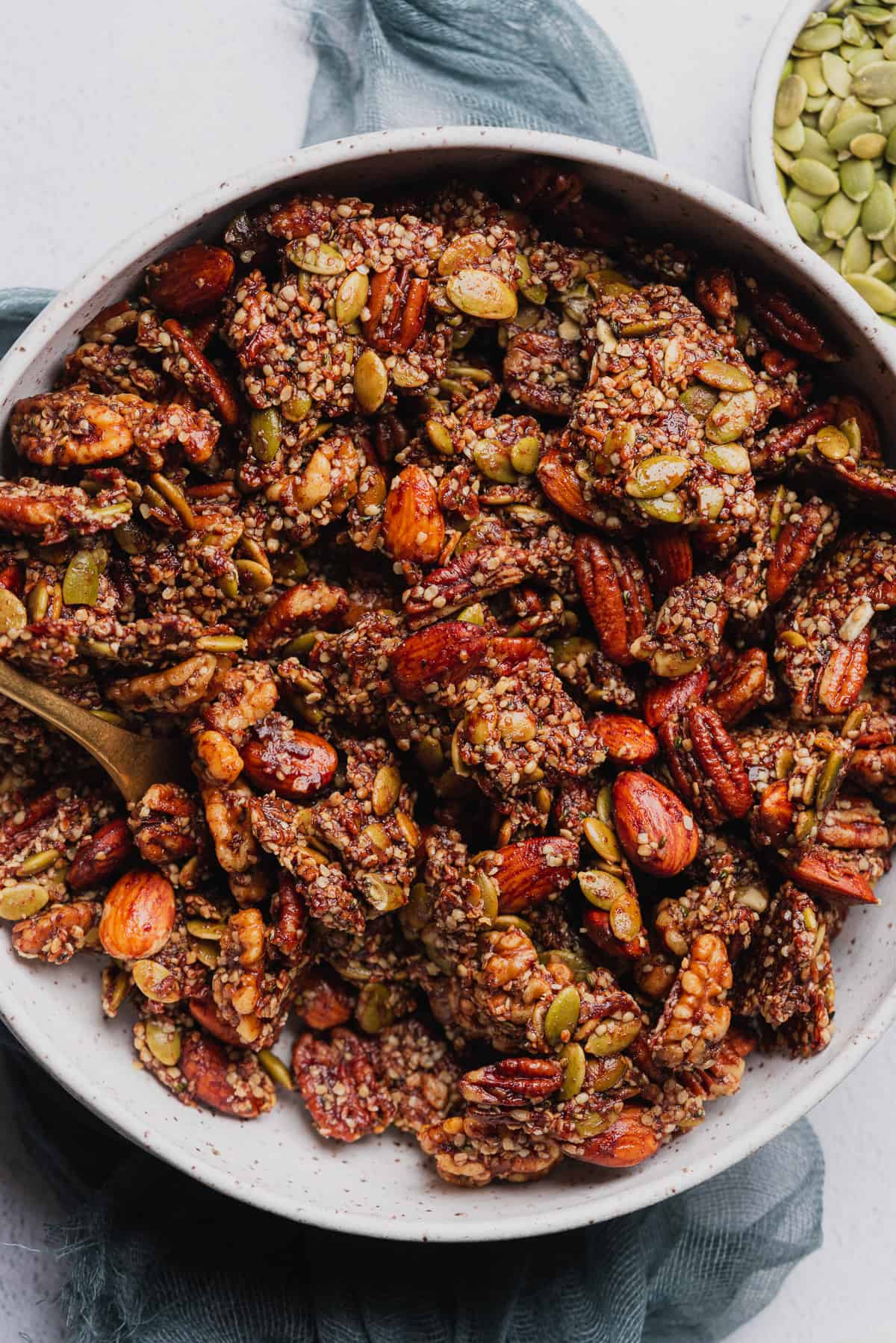 bowl full of keto granola.