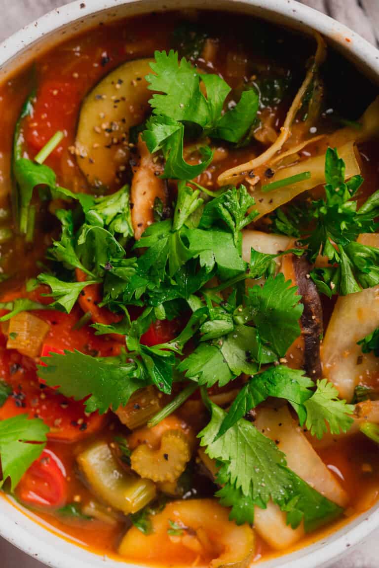 Low Carb Vegetable Soup Recipe (Keto & Vegan) - A Full Living