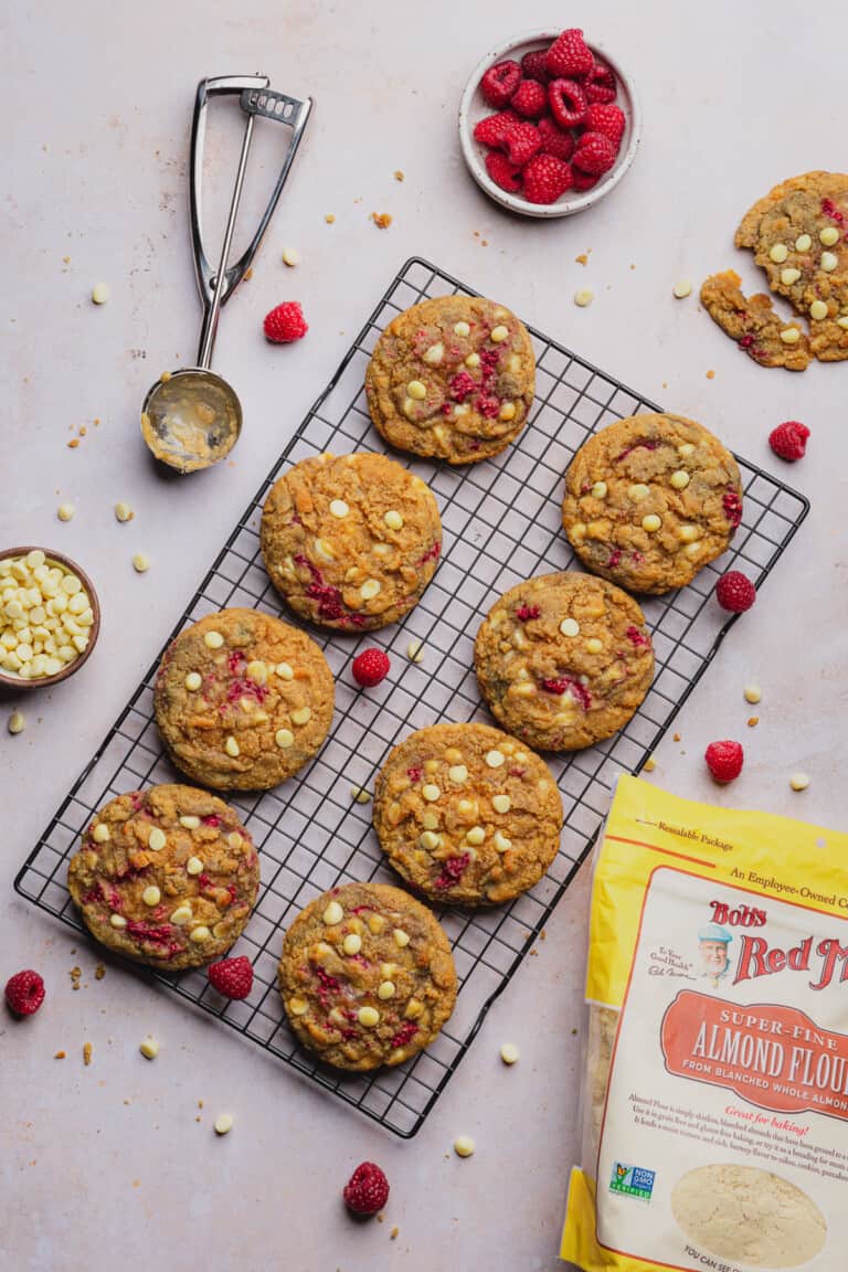 Keto Raspberry White Chocolate Cookies A Full Living