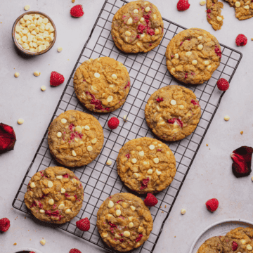 raspberry white chocolate cookies