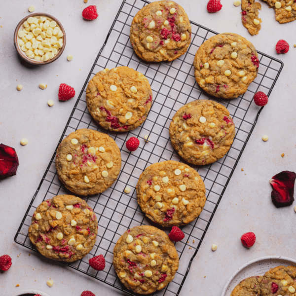 Keto Raspberry White Chocolate Cookies A Full Living