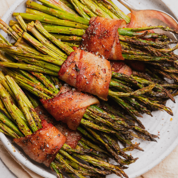 Air Fryer Bacon Wrapped Asparagus Bundles - A Full Living