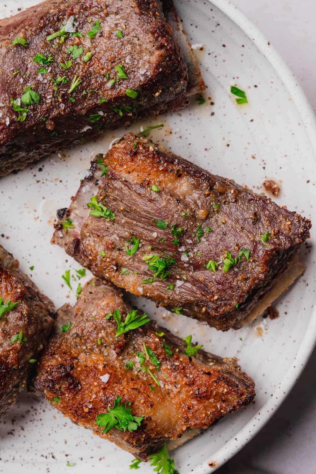 air fryer short ribs with parsley