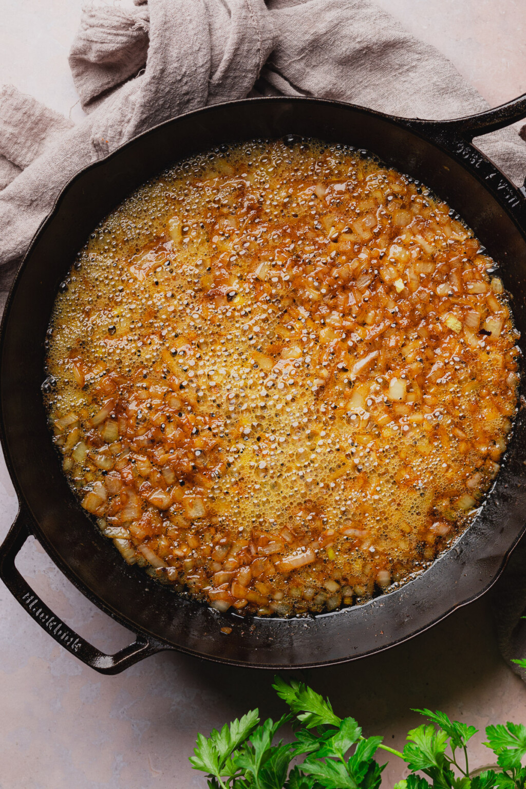 Steak and Seafood Skillet with Parmesan Cream Sauce - A Full Living