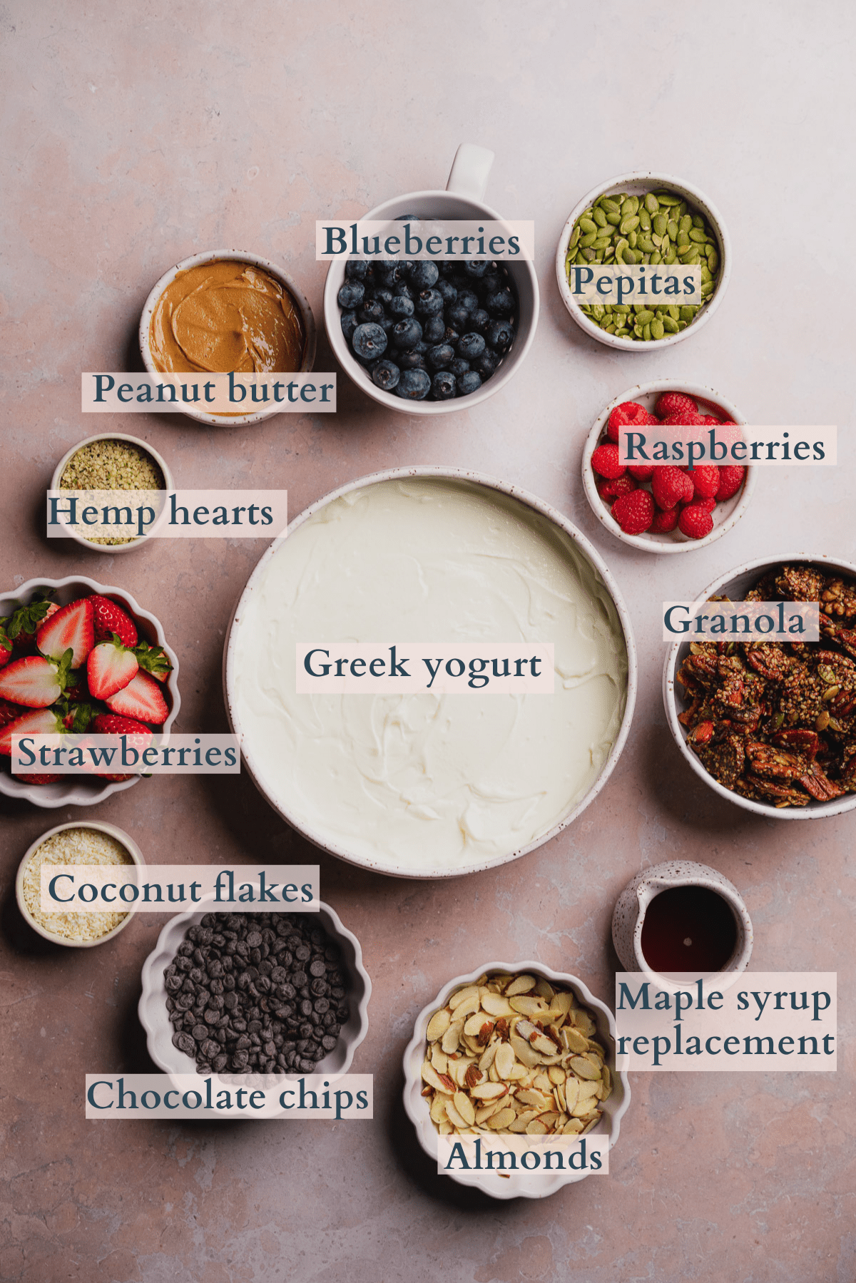 Yogurt with Fruit and Homemade Granola Breakfast Meal Prep - Carmy