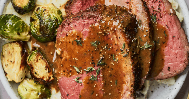 how to make melt in the mouth roast beef with gravy.