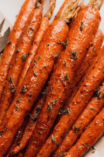 roasted carrots with thyme.