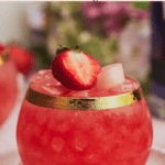 strawberry rhubarb cocktail