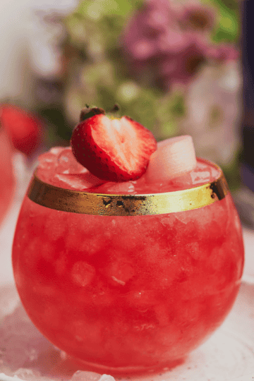 strawberry rhubarb cocktail