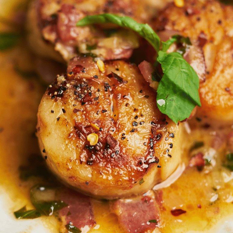 Scallops with Bacon and White Wine Sauce A Full Living