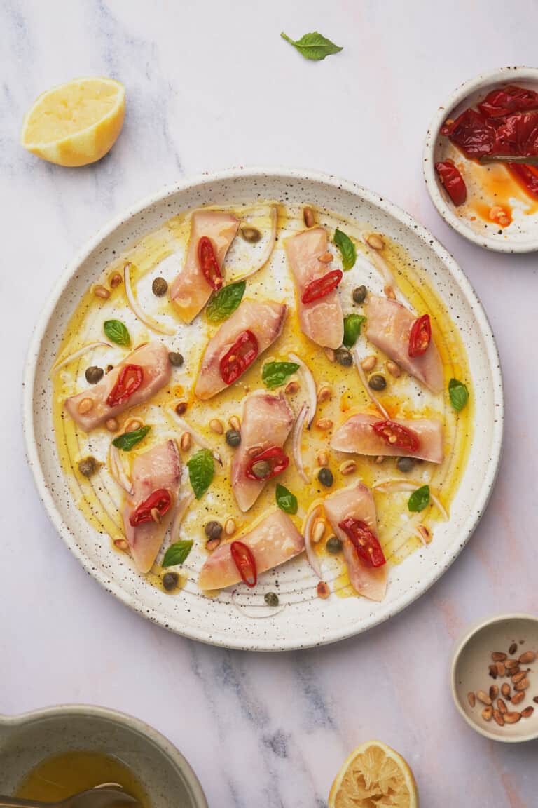 Hamachi Crudo (Yellowtail Carpaccio) A Full Living