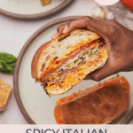 spicy italian grinder sandwich