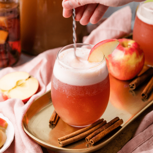 apple cider bourbon cocktail.