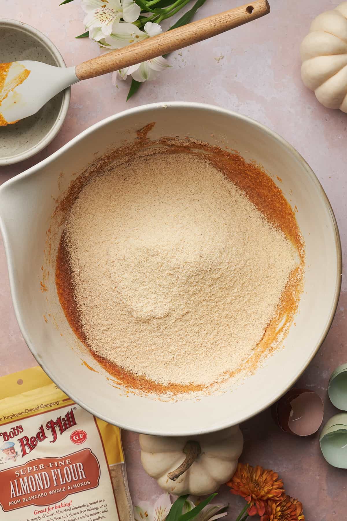 sifted almond flour in a large bowl. 
