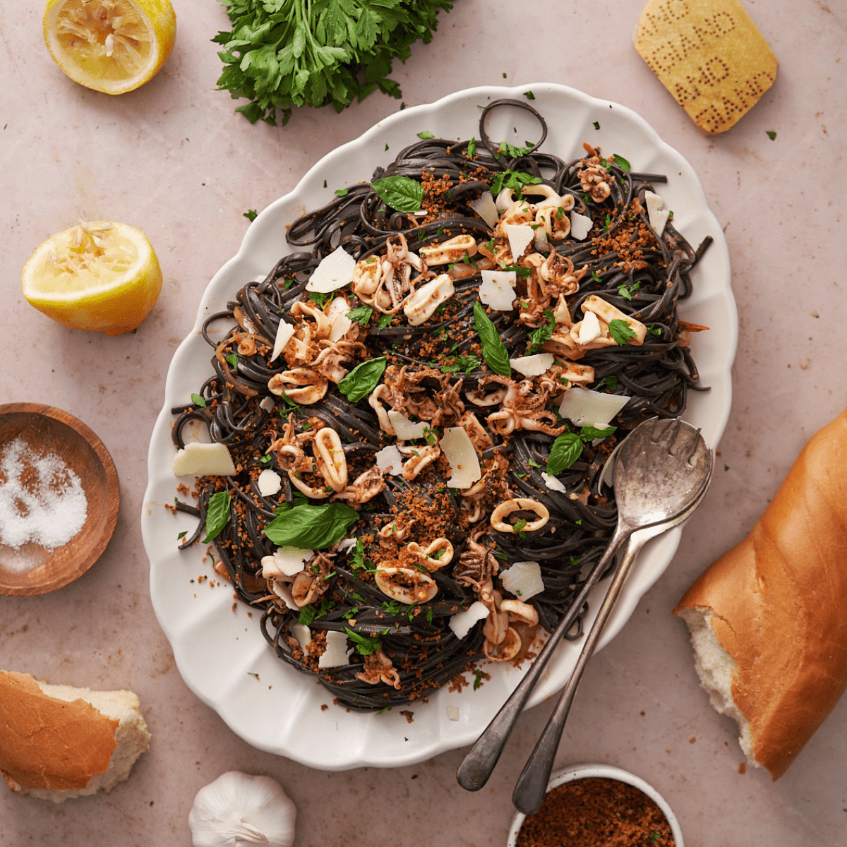 Squid Ink Pasta With Calamari A Full Living