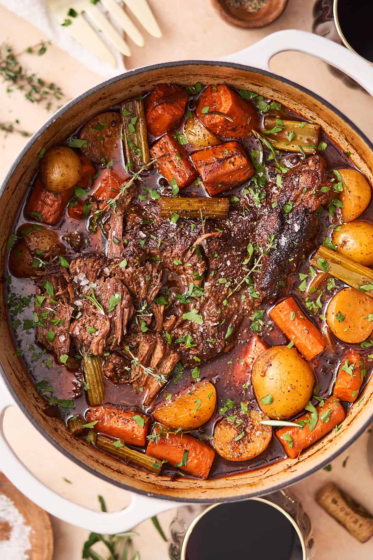 The Best Dutch Oven Pot Roast (Slow Cooker Option!) - All the