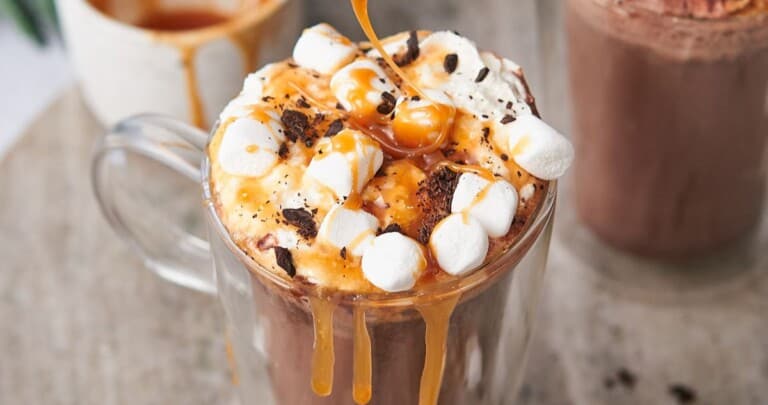 salted caramel hot chocolate