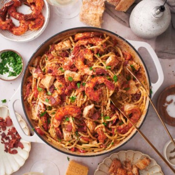 chicken and shrimp carbonara