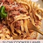 slow cooker lamb ragu
