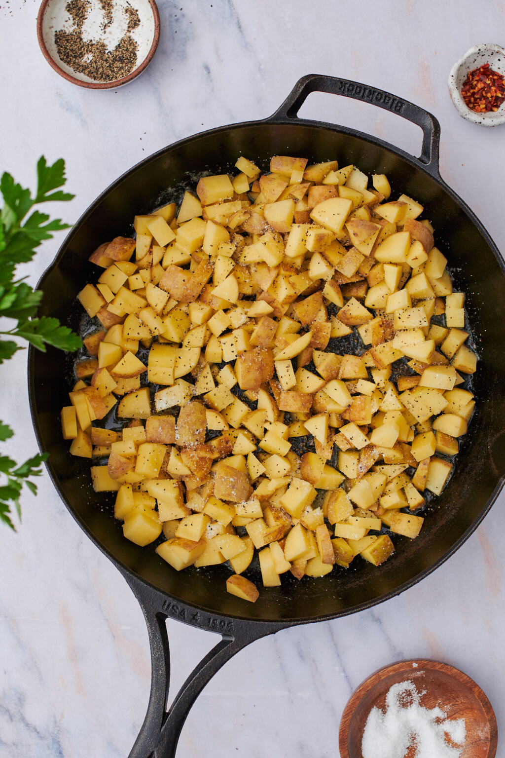 Homemade Corned Beef Hash and Eggs (Crispy Skillet Recipe!) - A Full Living