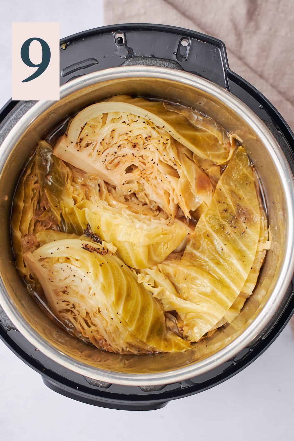 cooked cabbage in an instant pot. 