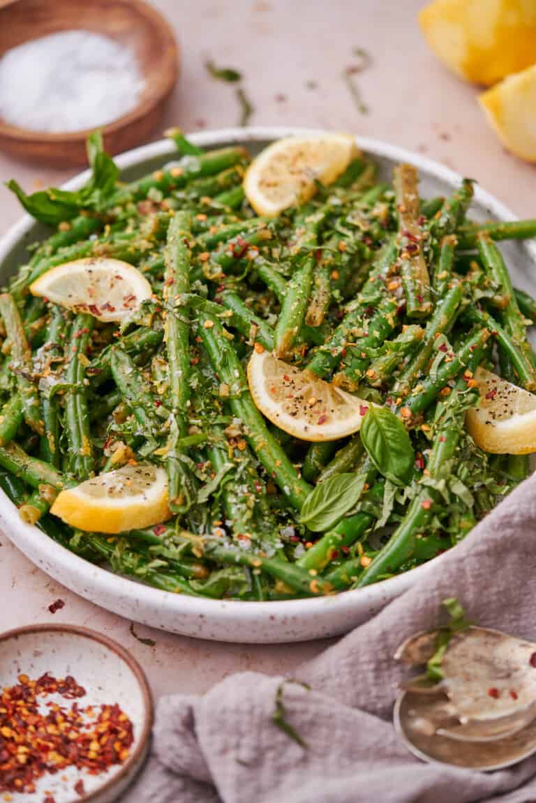 Lemon Garlic Green Beans - A Full Living