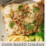 oven baked chilean sea bass.