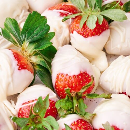 White chocolate strawberries