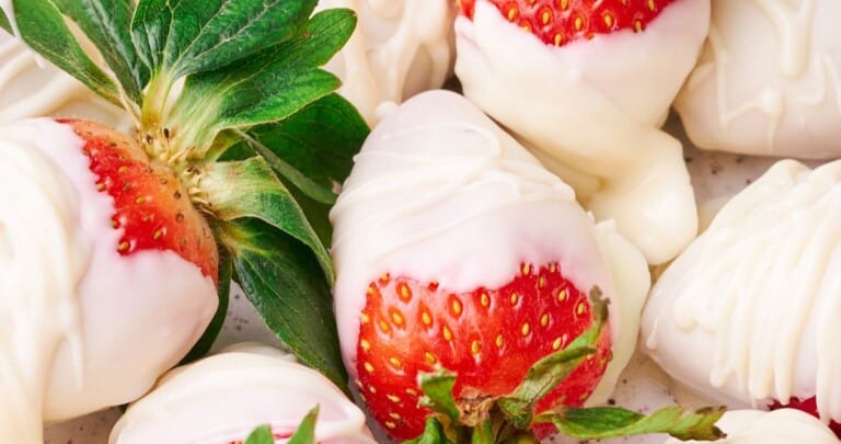 White chocolate strawberries