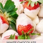 white chocolate covered strawberries
