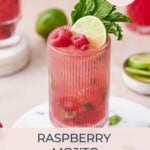 raspberry mojito pinterest pin.