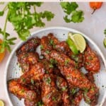 Mango habanero wings.