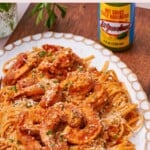Spicy shrimp pasta with habanero sauce