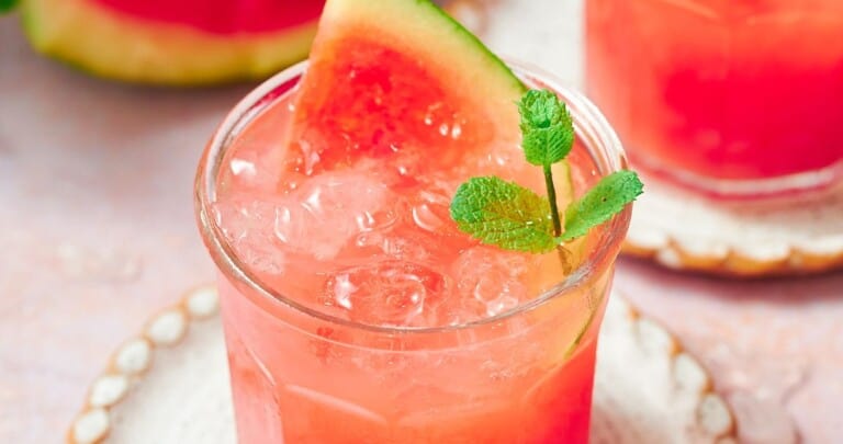 Watermelon vodka cocktail.