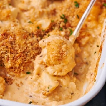 Cheesy cauliflower bake.