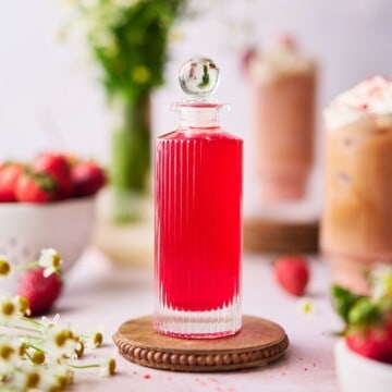 Strawberry simple syrup.