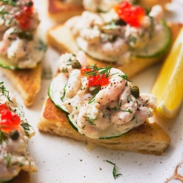 Swedish Shrimp Toast (Toast Skagen)