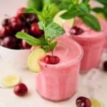 Creamy Blended Cherry Limeade with Gin