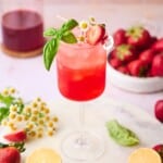 Strawberry basil cocktail.