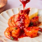 Honey sriracha shrimp.