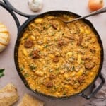 Butternut Squash Gnocchi with Italian Sausage.