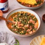 Collard Greens Soup with Beans and Ham.