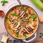 Creamy corn chicken skillet.