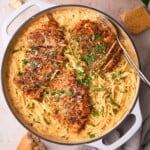 Cottage Cheese Alfredo with Chicken.