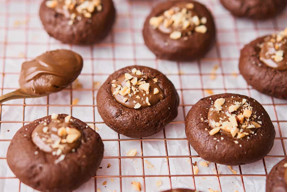 Nutella Thumbprint Cookies