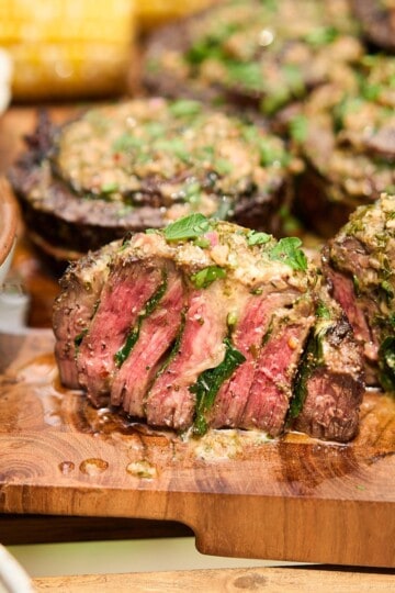 skirt steak pinwheels.