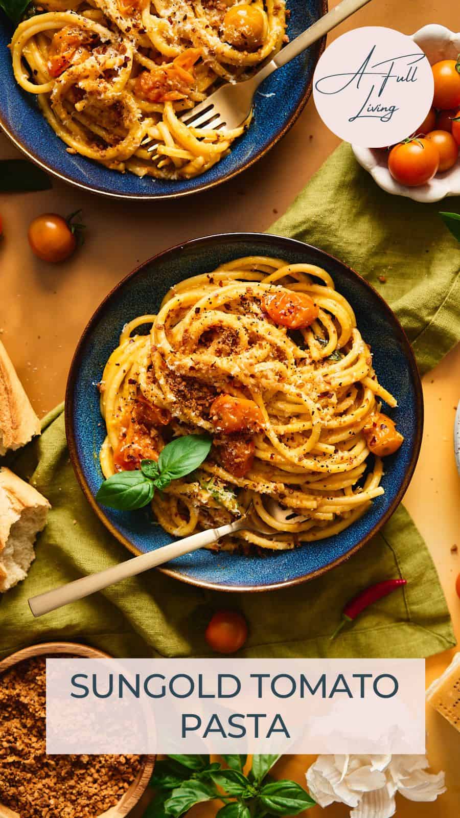 Sungold tomato pasta.