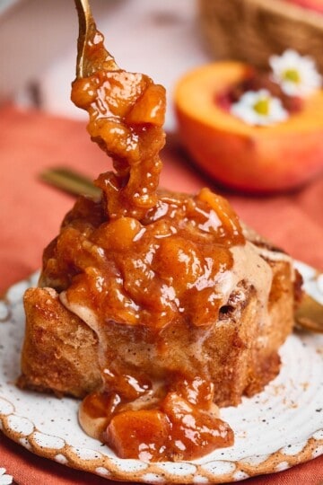 Peach cobbler cinnamon rolls.