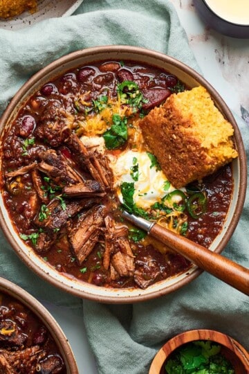 Chuck roast chili.